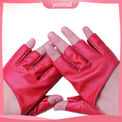 Yomall♡ Găng Tay Giả Da Hở Ngón Thời Trang Cho Nữ