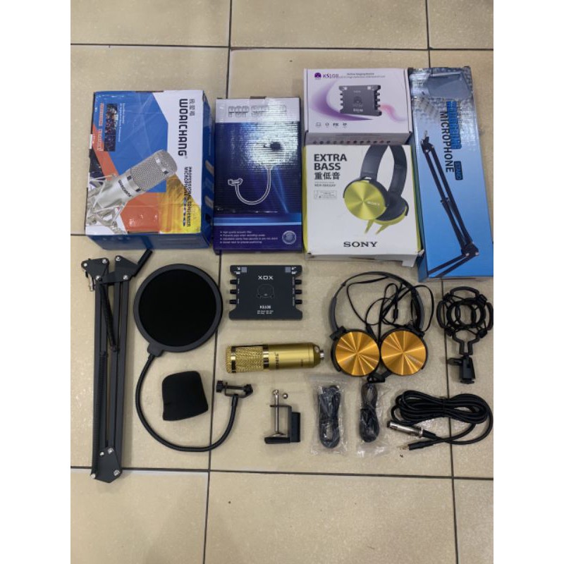 Bộ sound car KS 108 mic bm900