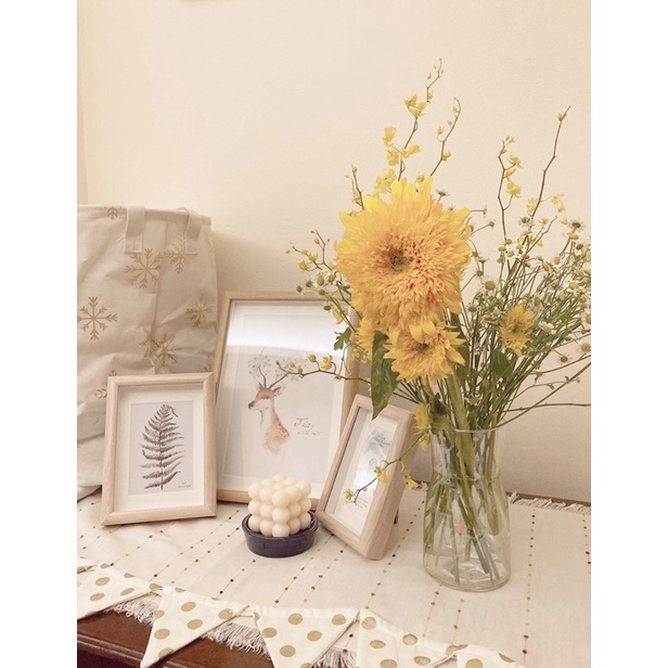 Lọ hoa, Bình bông thuỷ tinh tráng gương bo cổ miệng rộng 4 màu phong cách Bắc Âu trang trí phòng khách, bàn làm việc