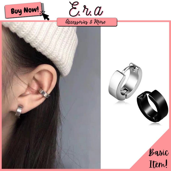 Khuyên Tai Nam Nữ Cao Cấp ERASHOP 075353 - Tròn Màu Bản Lớn Đơn Giản, Cá Tính, Cực Chất, Siêu Rẻ Đẹp