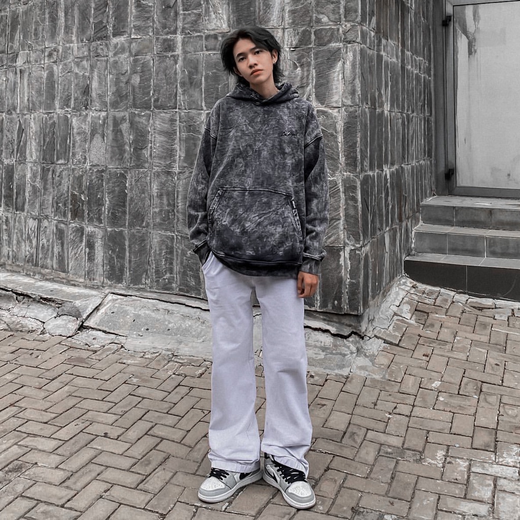 Áo Khoác Hoodie Nam Nữ Form Rộng Unisex Essential Washed Black by Local Brand Xfire