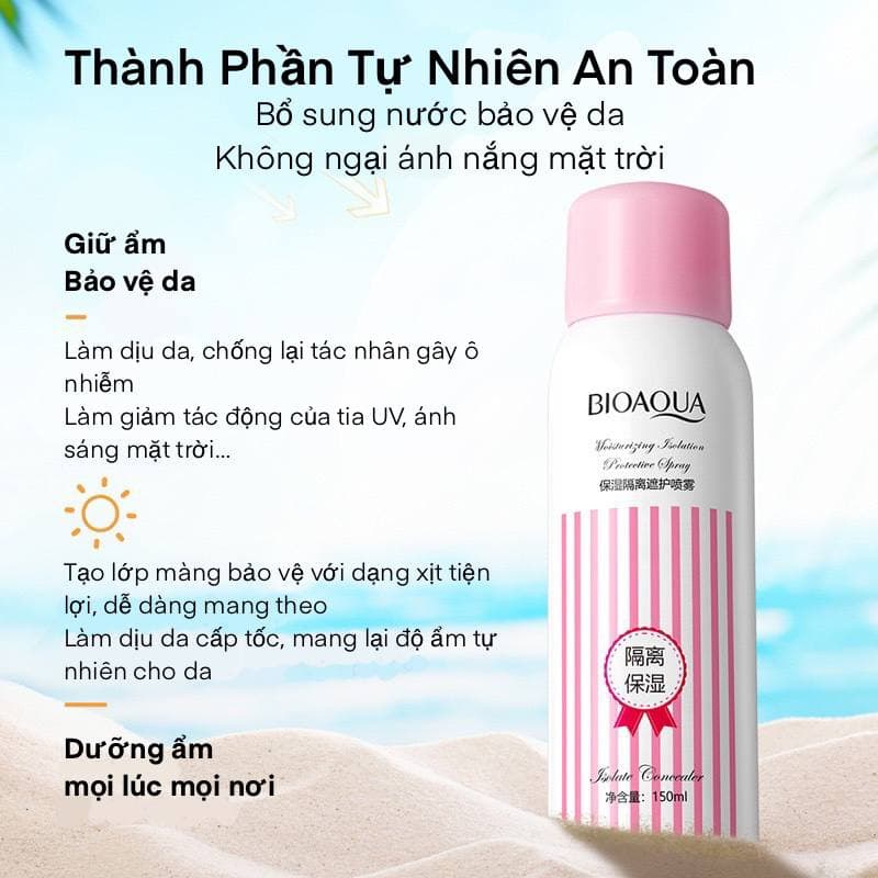 Xịt chống nắng FREE SHIP Kem chống nắng dạng xịt Bioaqua, xịt chống nắng body hiệu quả ZUZU Cosmetic