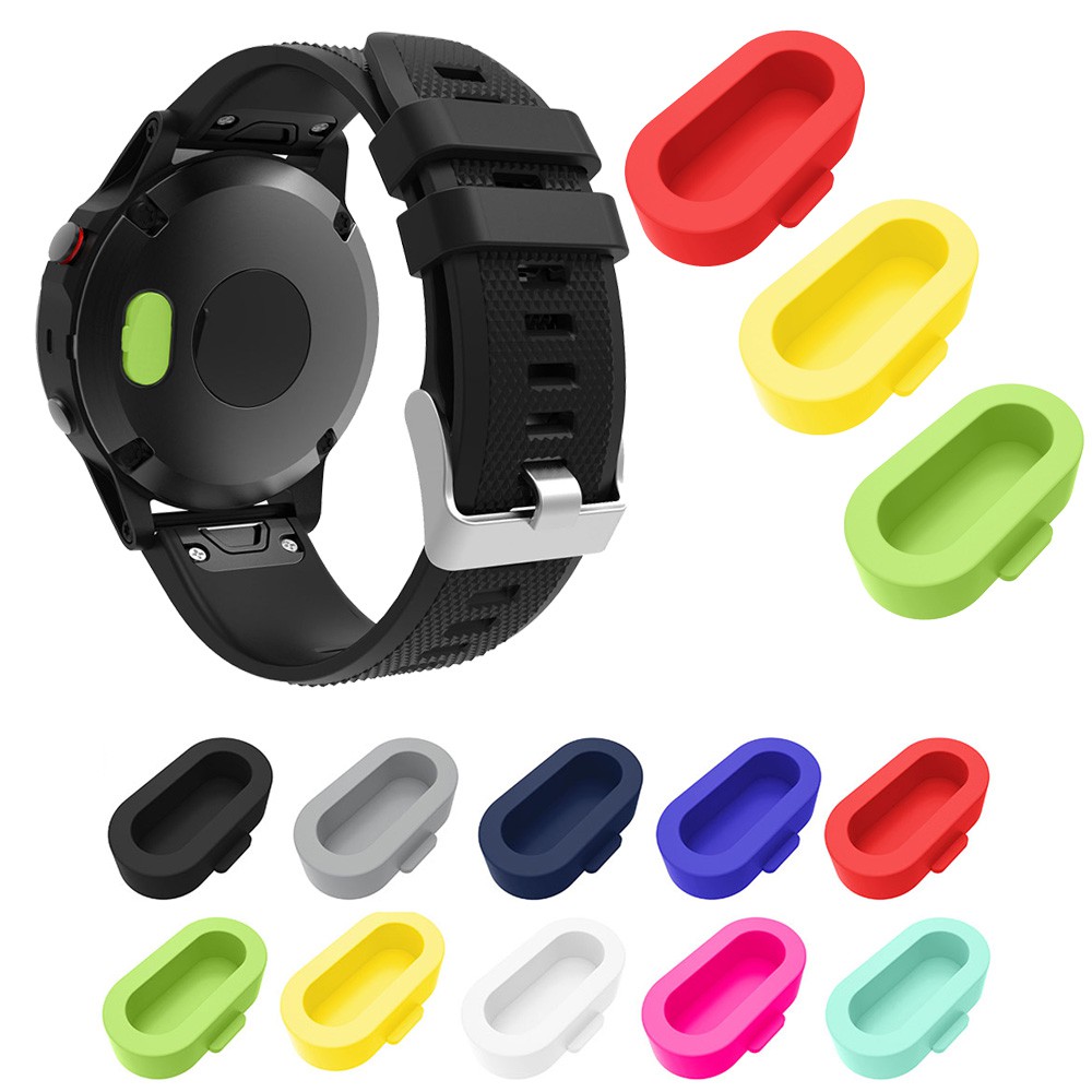 Silicone Anti Dust Plugs Caps for Garmin Fenix 5S/5/5X/Vivoactive 3/Forerunner 935/45/45S/245/945 Smartwatch (5 Pack)