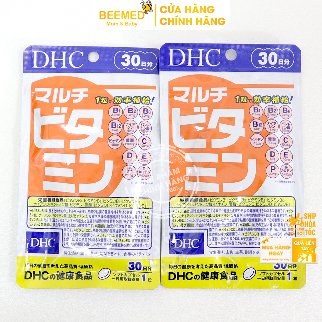 Bổ sung vitamin tổng hợp DHC Multi Vitamins - giúp bổ sung Vitamin B C D E tăng sức đề kháng - Chính hãng DHC Nhật Bản