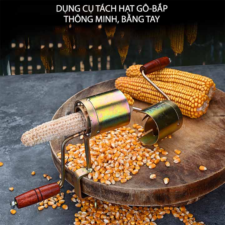 Dụng cụ tách hạt ngô thông minh bằng tay làm bằng thép mạ chống gỉ