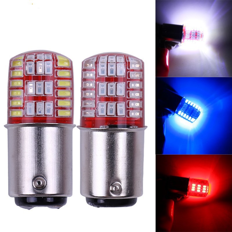 Bộ 2 bóng đèn LED nháy LYMOYO 1157 Bay15D P21 / 5w 3014 42 SMD cho đèn chiếu hậu/xi nhan xe hơi màu trắng/xanh dương/đỏ