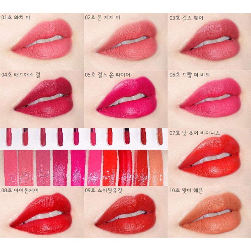 Son kem lì It’s Skin Life Color Lip Crush Matte 07-09-10-15-16-17