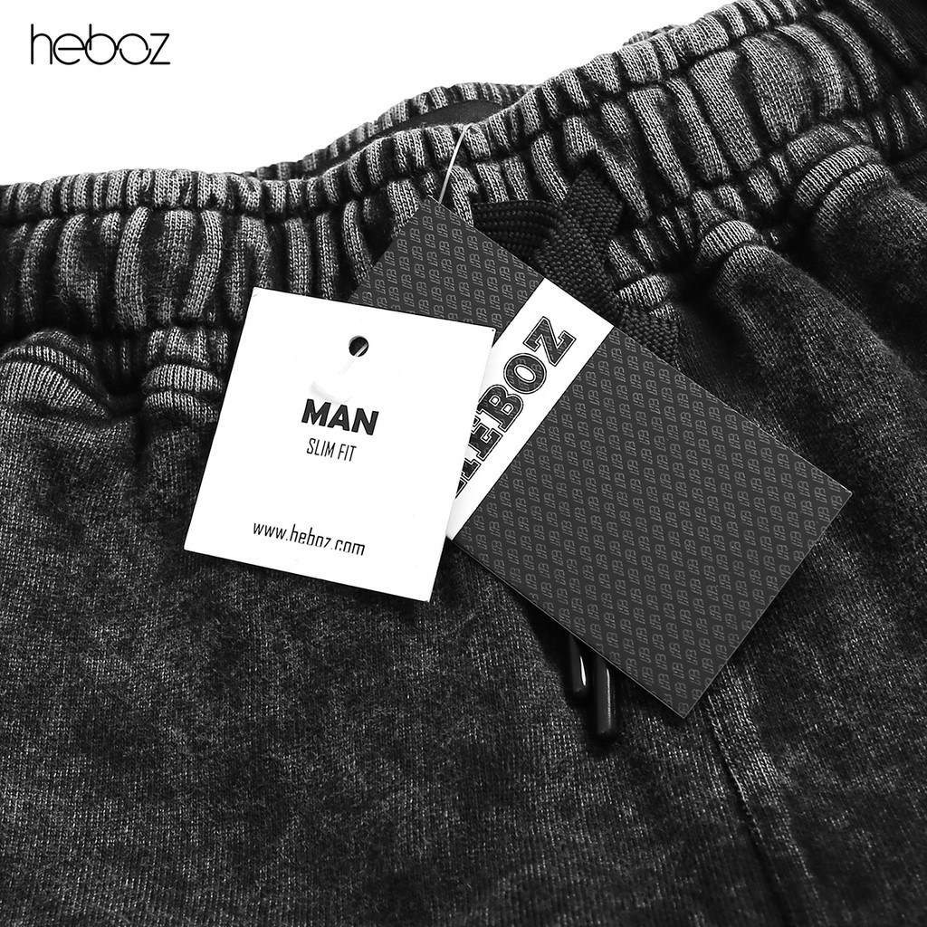 [HẾN STORE MENSWEAR] Quần short nỉ Heboz dây rút 5M chất vải nỉ da cá trơn mịn cao cấp - 00000683