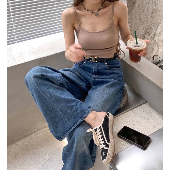 Áo Hai Dây Khóa Hình Trái Tim 2022 Mới Quyến Rũ Cho Nữ