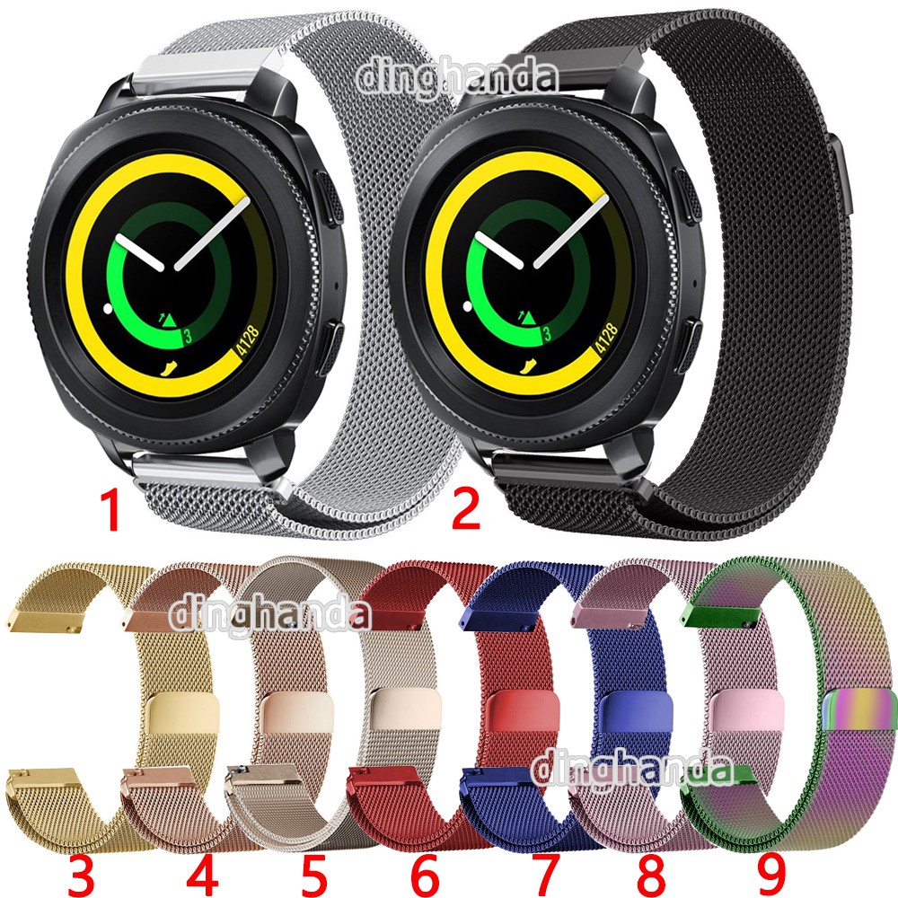 Dây đeo bằng thép không gỉ Milanese có khóa nam châm cho đồng hồ Samsung Gear Sport