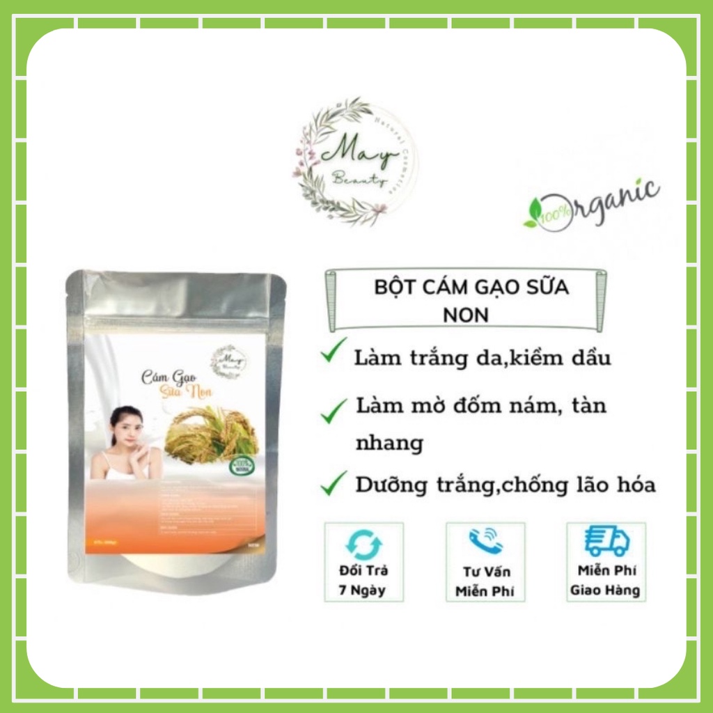 1kg Bột cám gạo sữa non 100% thiên nhiên organic handmade