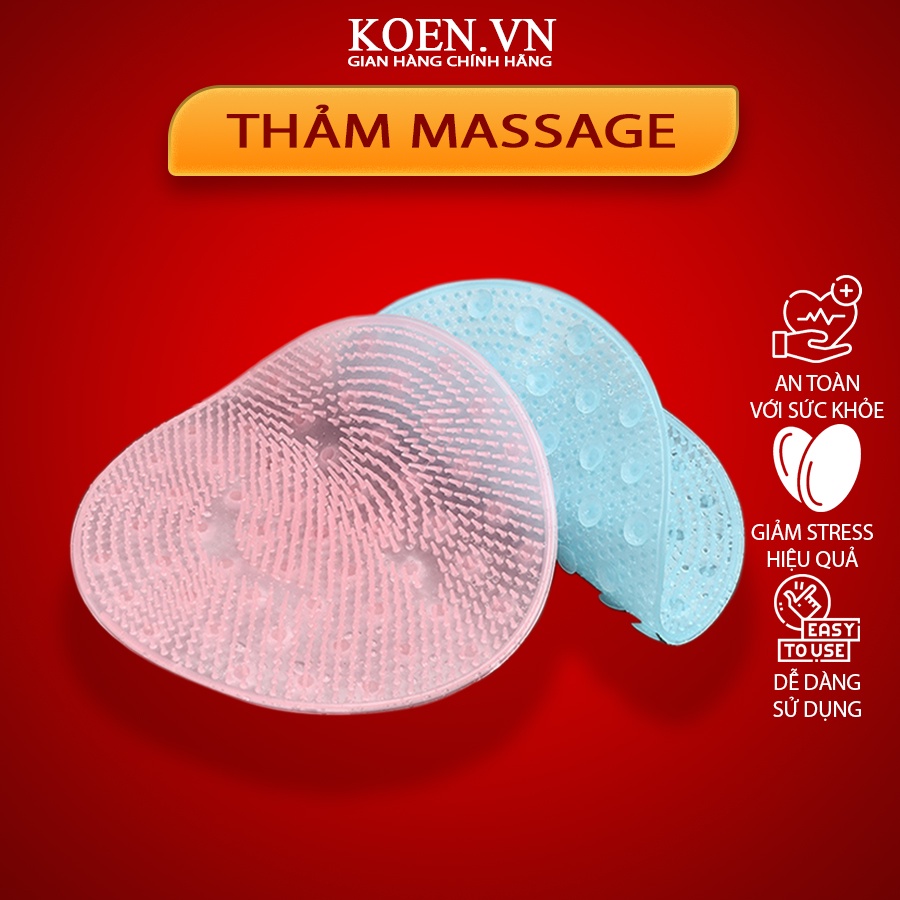 Chà Lưng KOEN Cọ Lưng Tắm Bằng Silicon Thảm Massage Lưng Dính Tường