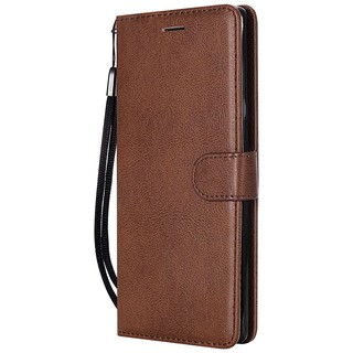 For Samsung galaxy Note 9 Plain Leather Flip Wallet Stand Phone Case Cover