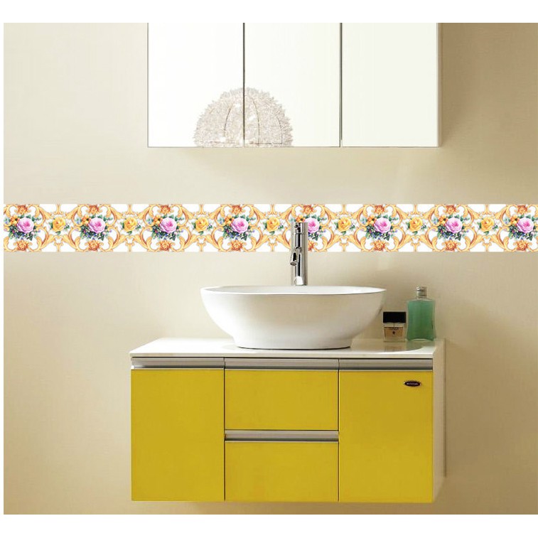 Sản phẩm 10M giấy dán viền tường - HOA NHIỀU MẪU AK009