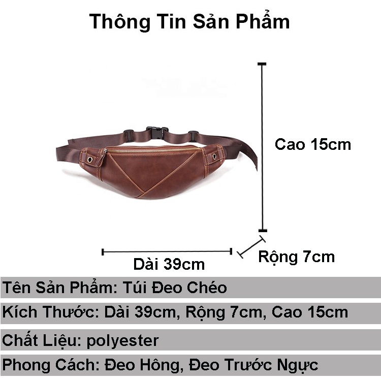 Túi bao tử nam đi chơi ulzzang đẹp cao cấp RIKY túi đeo chéo nam da chống nước thời trang hàn quốc giá rẻ