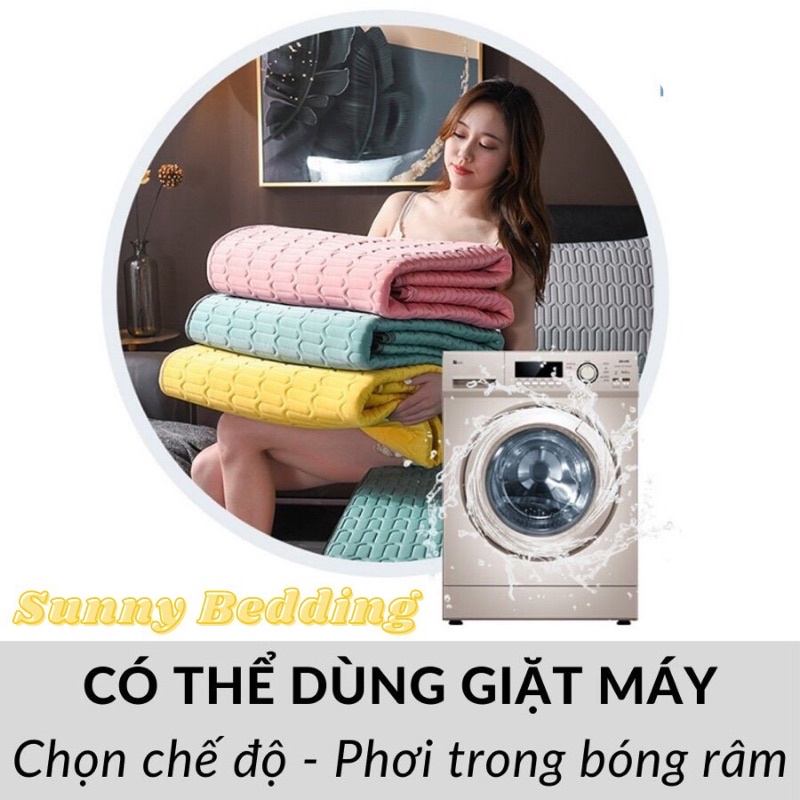 Chiếu Điều Hoà Cao Su Non Latex Vải Lụa Tencel, ( Hàng Nhập Loại 1 Mát Mềm Mịn )