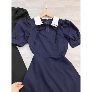 ĐẦM TIỂU THƯ DÀI CỔ SEN CỘT NƠ CỔ BIGSIZE