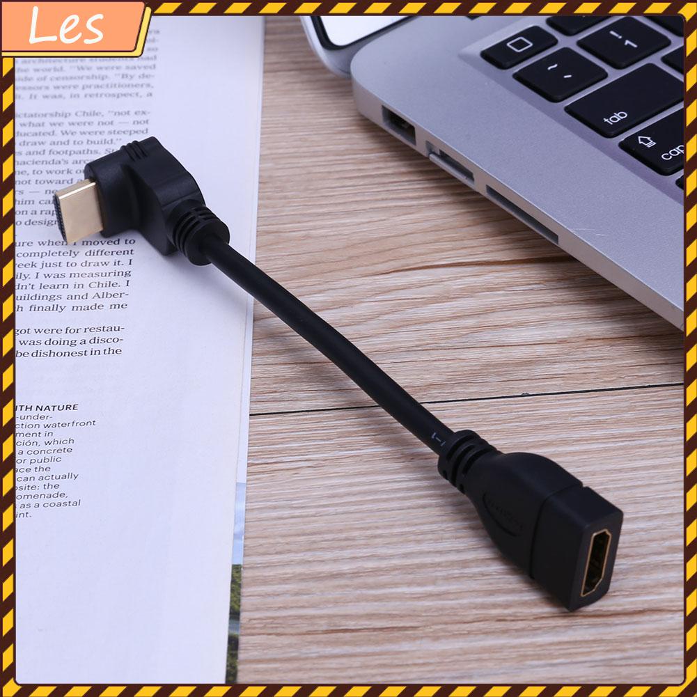 Cáp mở rộng HDMI đầu đực sang đầu cái dài 15cm 90 độ