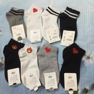 Combo 300 đôi tất kẻ hàn/ tất lửa/ tất xương rồng/ tất tim