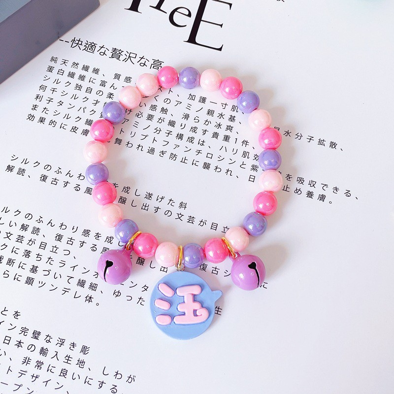 Vòng đeo cổ hạt ngũ sắc CAMQUYTSTORE cho thú cưng chó mèo