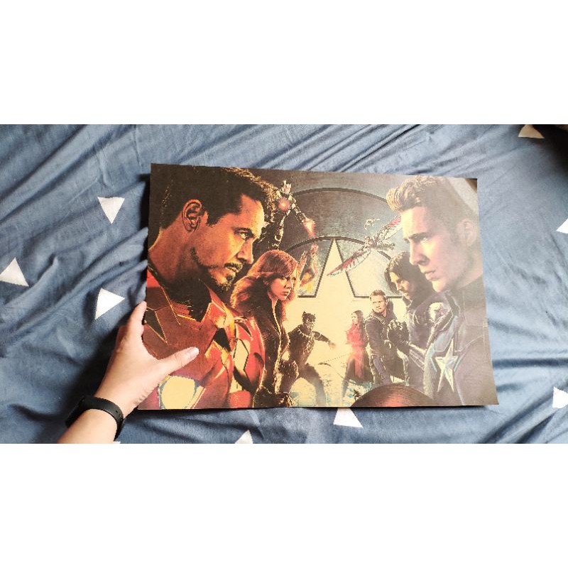 Poster tranh Avengers Marvel Biệt đội siêu anh hùng 35x51cm trang trí, làm quà tặng