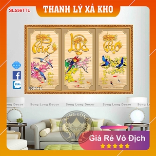 Tranh Dán Tường 3D Phúc Lộc Thọ - SL556TTL-Tranh 3d Tài Lộc - Song Long Decor