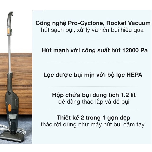 Máy hút bụi mini cầm tay Deerma thông minh Vacuum Cleaner DX115C DX118C - Hapos