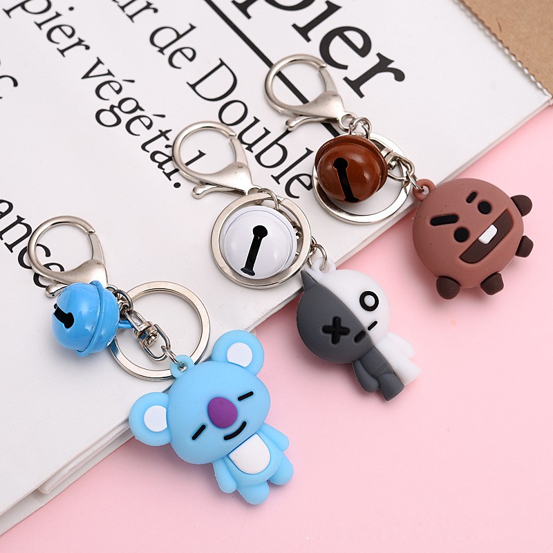 Móc khóa treo balo BT21 BTS Gấu bông Teddy 3D