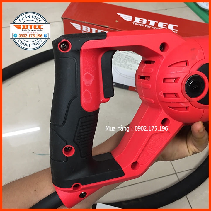 Máy đầm dùi BTEC mã BT6205A, dây dài 2m, bảo hành chính hãng 6 tháng