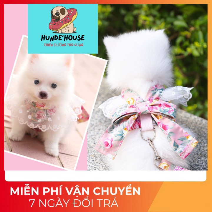Dây dắt chó mèo đi dạo cực dễ thương, dây dắt thú cưng đi dạo