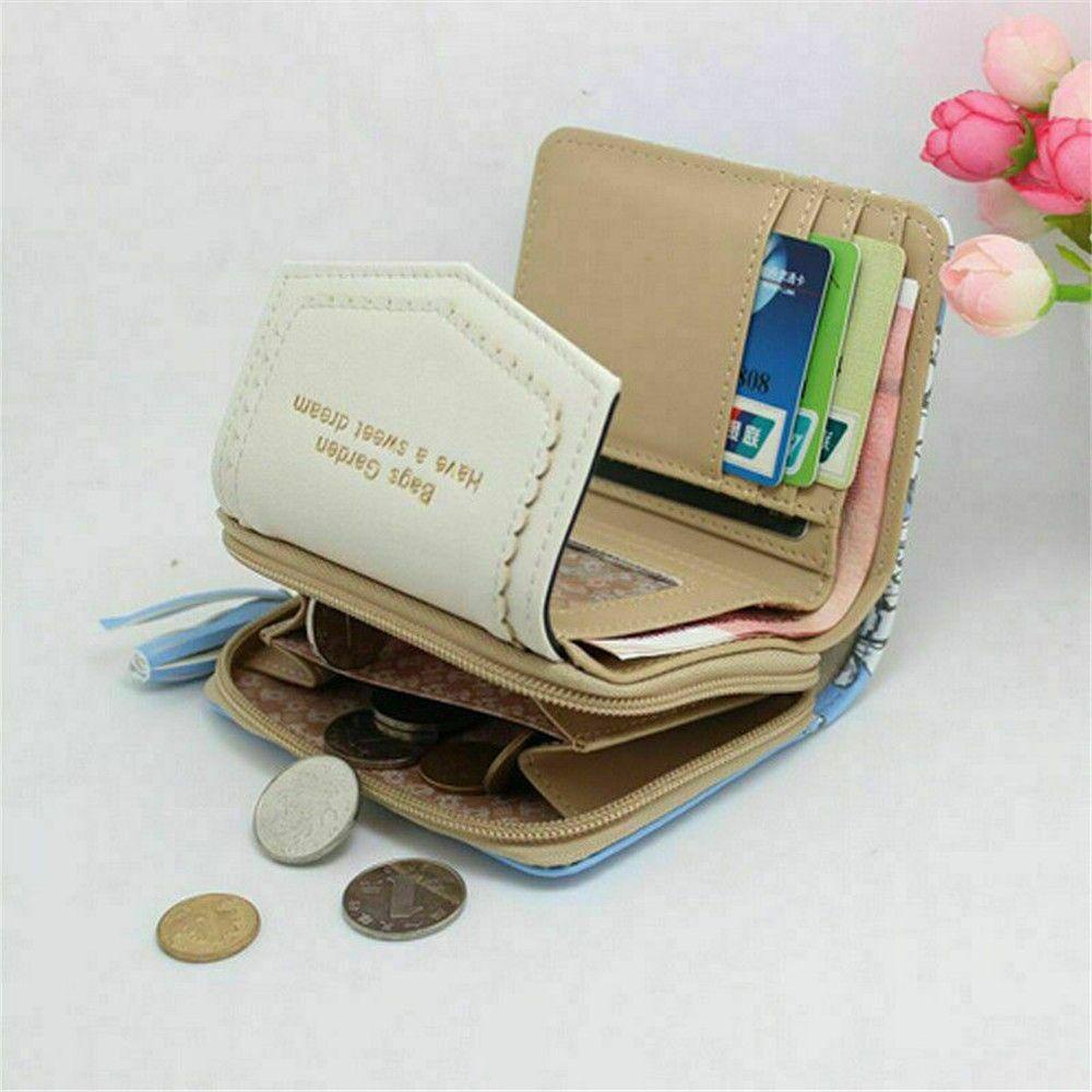 RAINBOW Ví Đựng Thẻ / Tiền Xu Có Khóa Kéo Phối Tua Rua Thời Trang Ốp