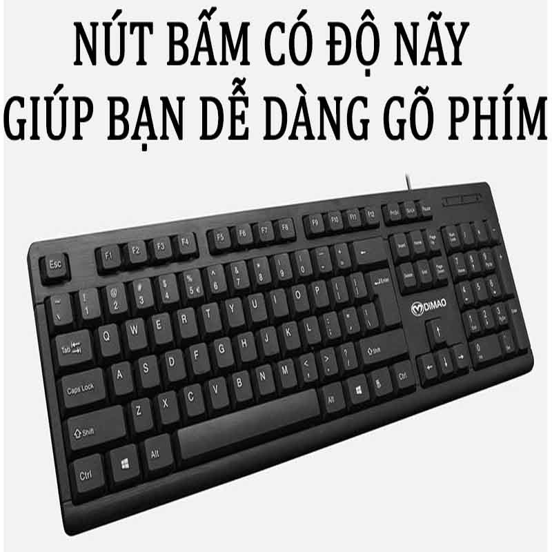Bàn Phím Máy Tính Dimao Dk511 Có Dây Mini Nhỏ Gọn ko Ồn Màu Đen Dùng Cho Máy Bàn Xách Tay Laptop/laptop táo Giá Rẻ