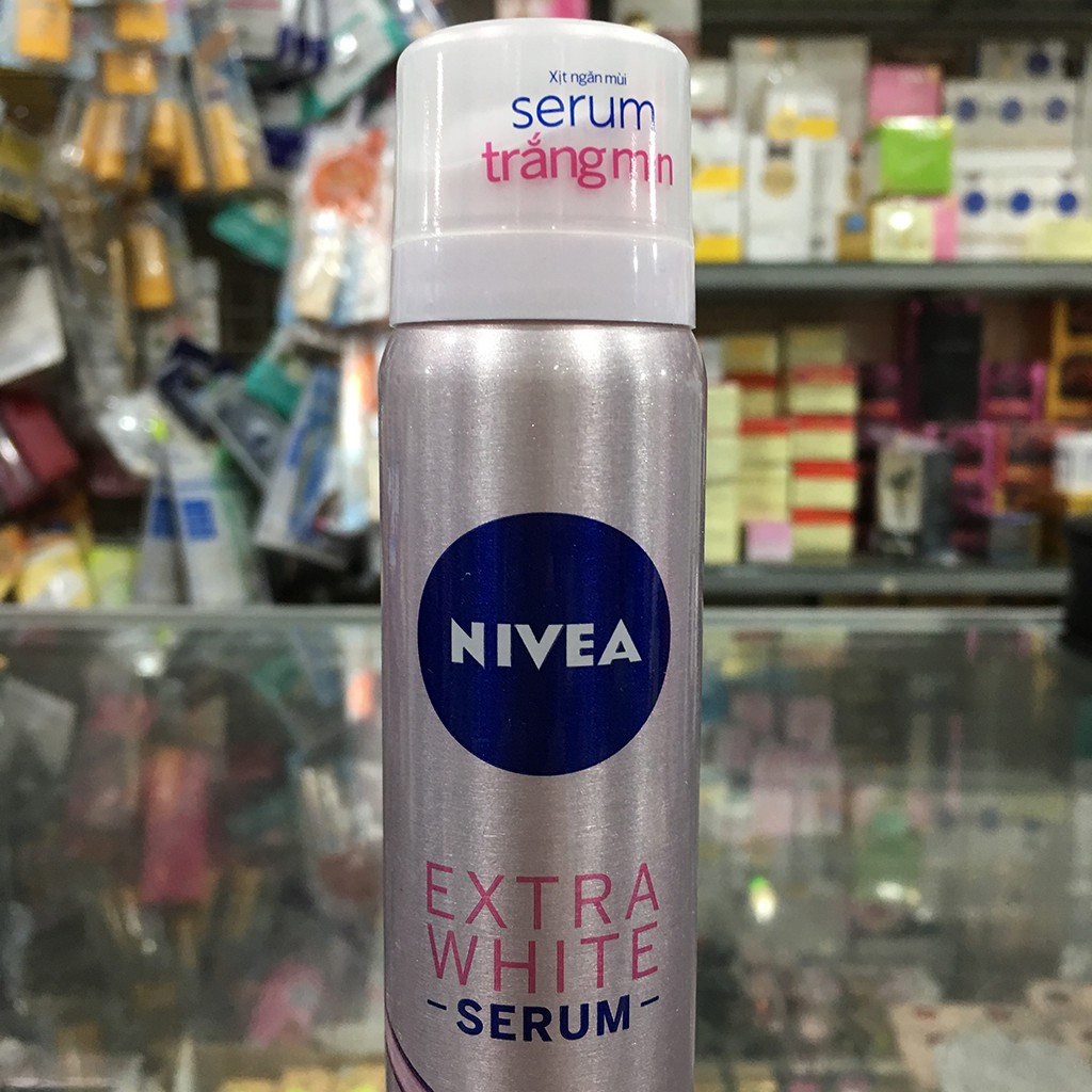 Xịt ngăn mùi trắng mịn Nivea Extra White Serum 10x  Vitamin C 100ml