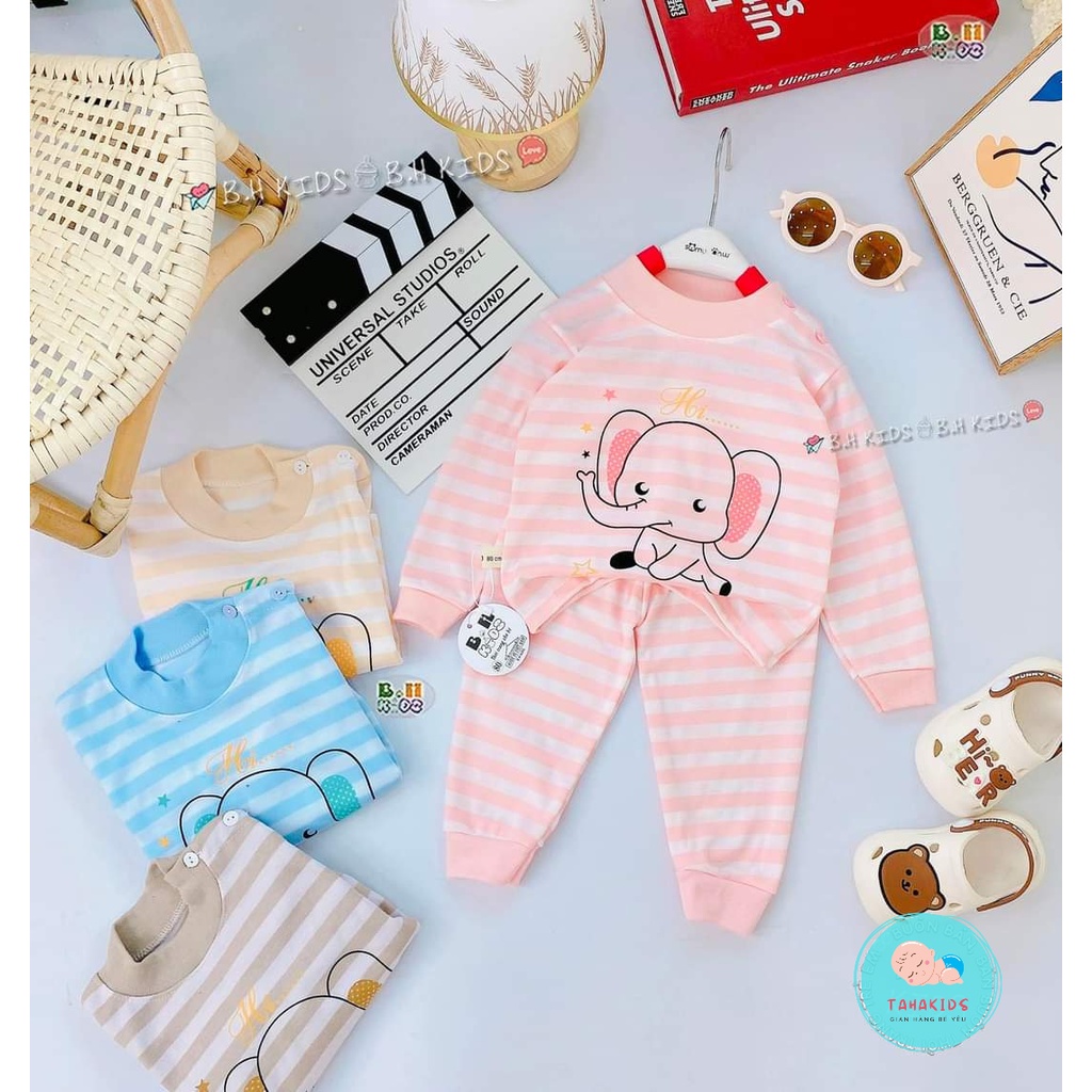 Bộ thu đông dài tay cho bé vải nỉ mềm mại Quần áo bé trai bé gái Đồ bộ sơ sinh_Bộ dài tay thu đông