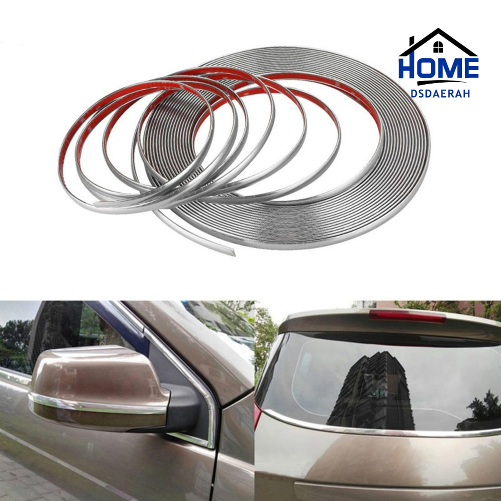 SJ-🔥Universal 6mm 15mm 18mm 22mm Car Chrome Styling Decor Moulding Trim Strip