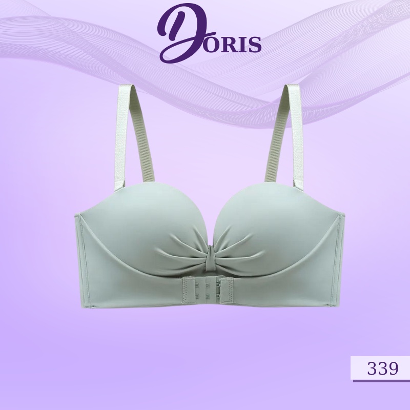 Áo Ngực Đúc Su Không Gọng Chống Tuột Cài Trước Đệm Dày Doris - 339