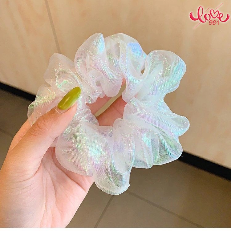 Dây Buộc Tóc Co Giãn Cỡ Lớn Nhiều Màu Sắc Thời Trang Xinh Xắn Cho Nữ