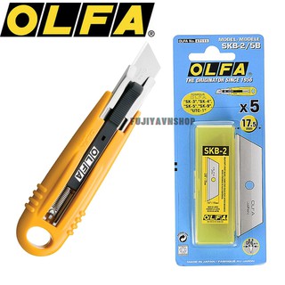 COMBO 1 Dao cắt kỹ thuật tự thu hồi Olfa SK-4 và 1 Hộp Lưỡi dao thay thế OLFA SKB-2/5B