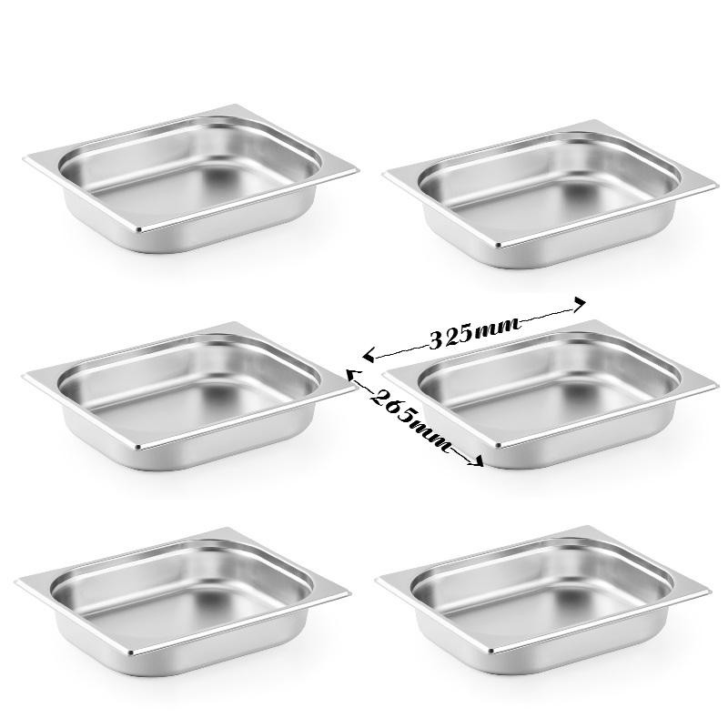 Khay đựng thực phẩm, đựng thạch Topping Inox 1/2 không nắp