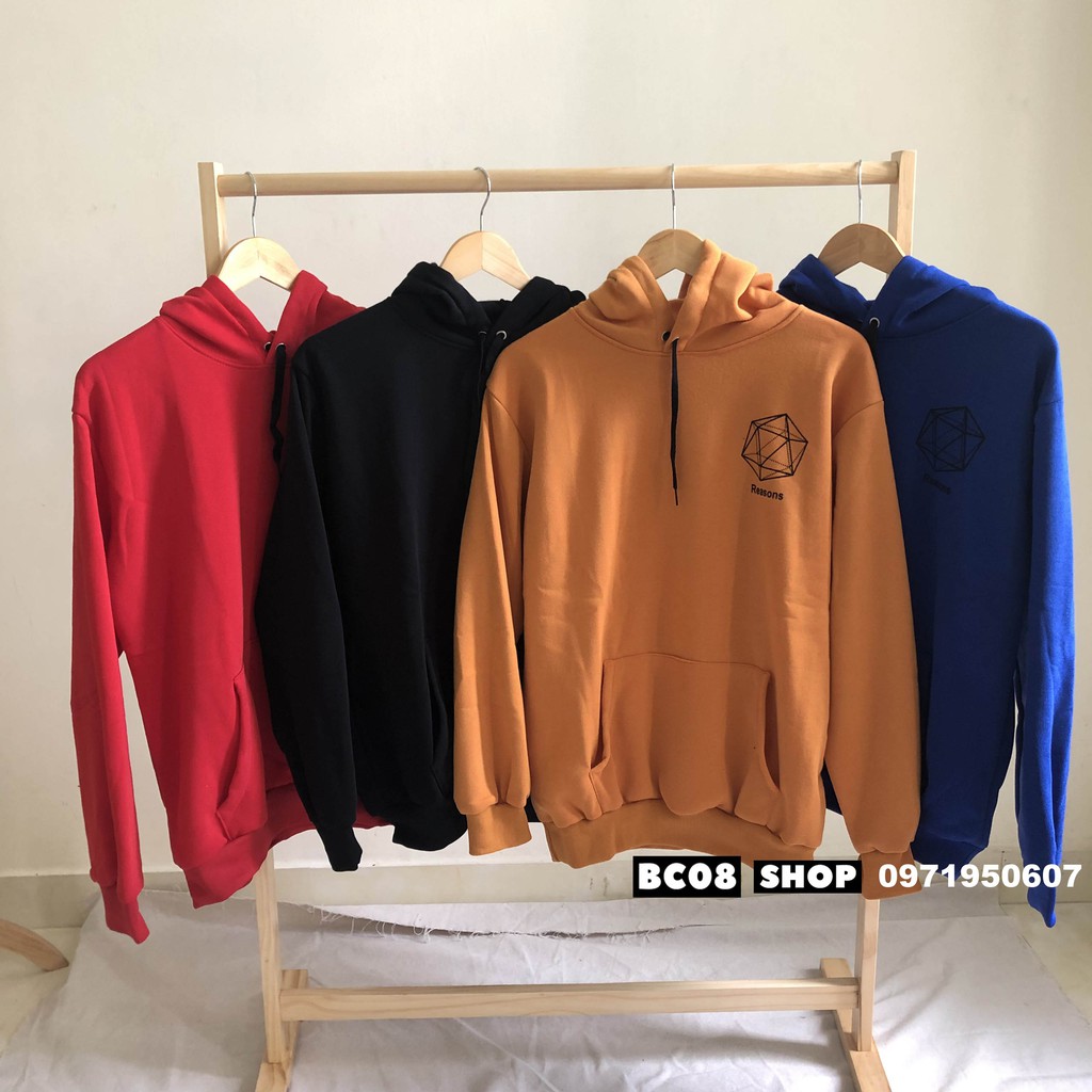 Áo Hoodie Nỉ Ngoại Ulzzang Có Mũ , Có 4 màu , Nam & Nữ Form Rộng 2 Size (Kèm ảnh thật )