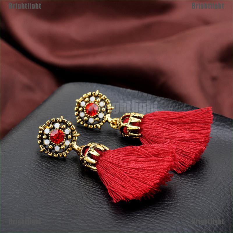 Hoa Tai Dáng Dài Đính Đá Pha Lê Thanh Lịch Cho Nữ