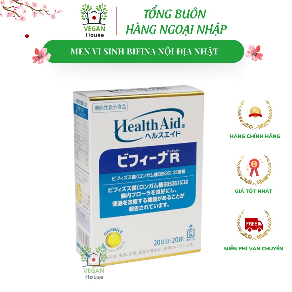 Men tiêu hóa Bifina nội địa Nhật ngăn trào ngược dạ dày ợ chua khó tiêu hộp 20 gói