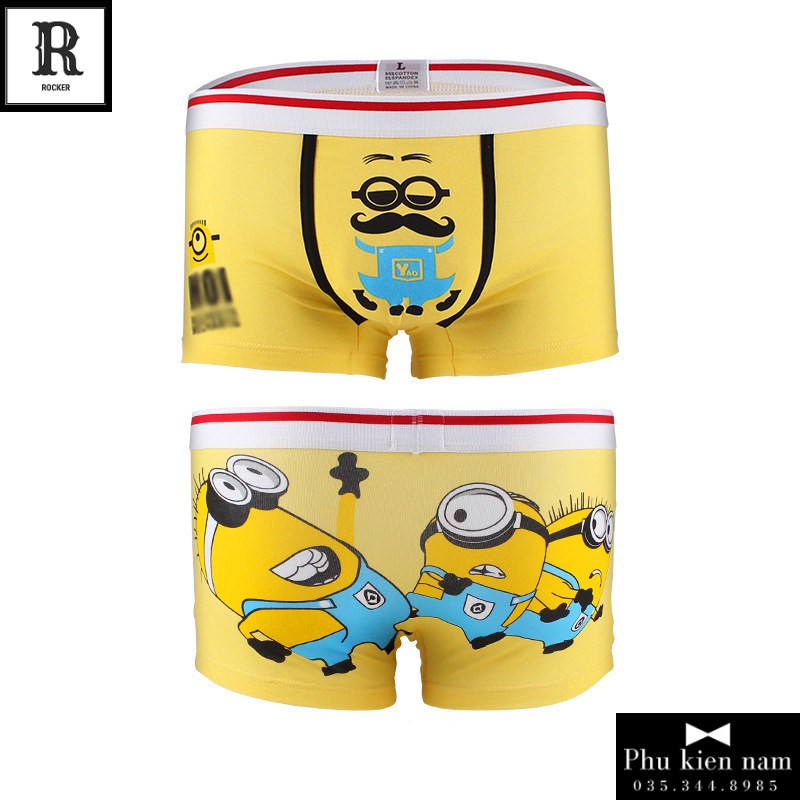 [Combo] Hộp 4 Quần Lót Nam Boxer - Quần Sịp Boxer HOẠT HÌNH S001.16