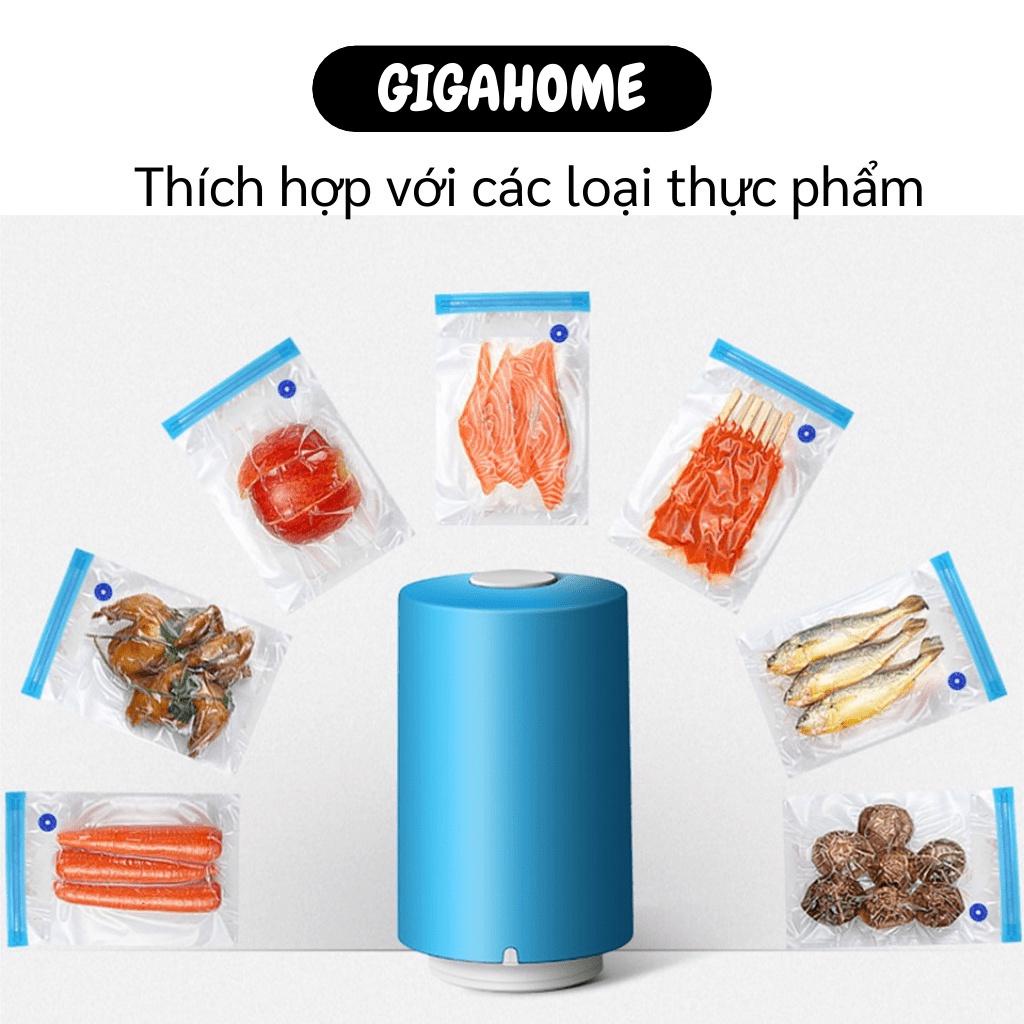 Máy Hút Chân Không Thực Phẩm Mini GIGAHOME Lực Hút Mạnh - Tặng Kèm 5 Túi 8188