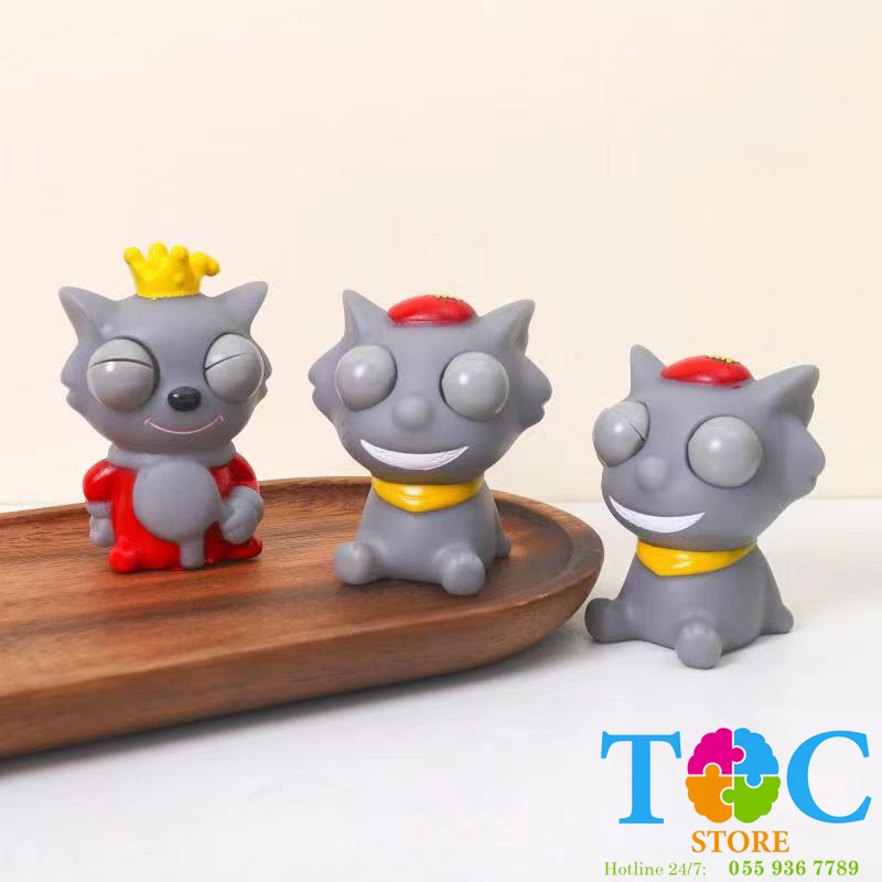 Đồ chơi xả stress SIÊU HÓT -  6 Chú cún buồn ngủ mắt lồi dễ thương tinh nghịch.