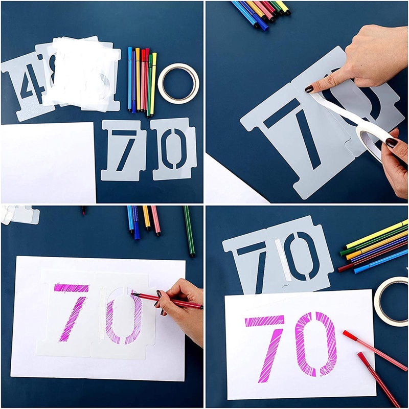 Khuôn Kim Loại Hình Chữ Số Dùng Để Trang Trí Kính / Vải