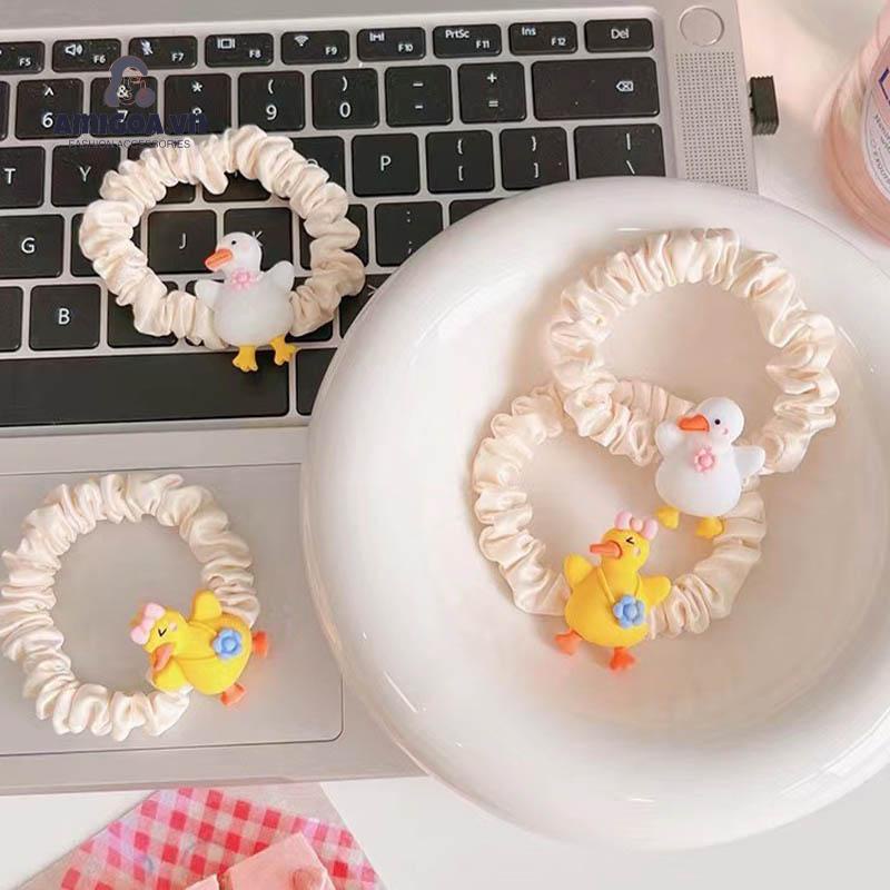 ✨✨Dây Thun Cột Tóc Họa Tiết Vịt Vàng Dễ Thương Dành Cho Nữ