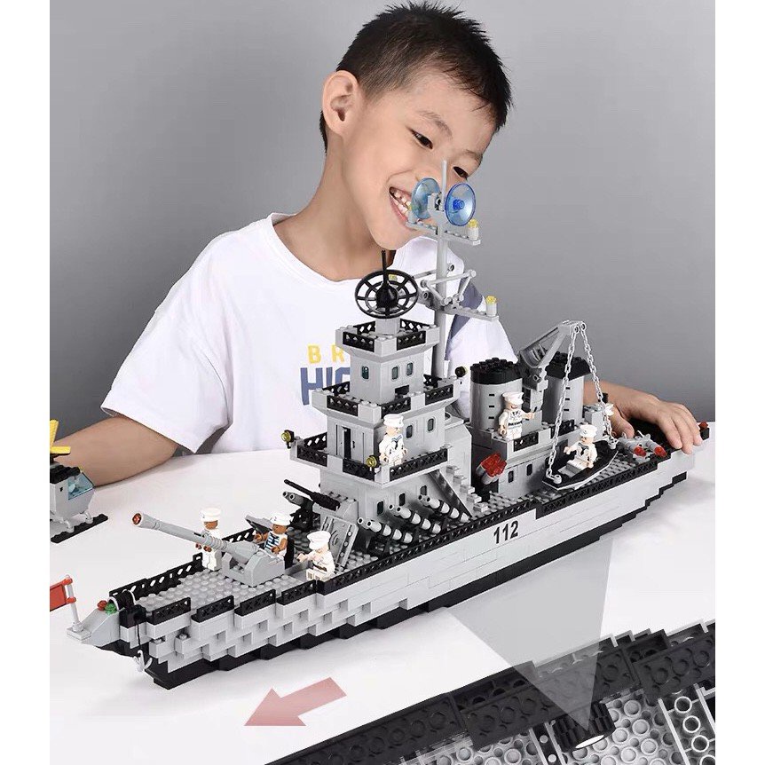 [1125 chi tiết] Lego lắp ráp Chiến hạm 112, Lego máy bay, Lego robot