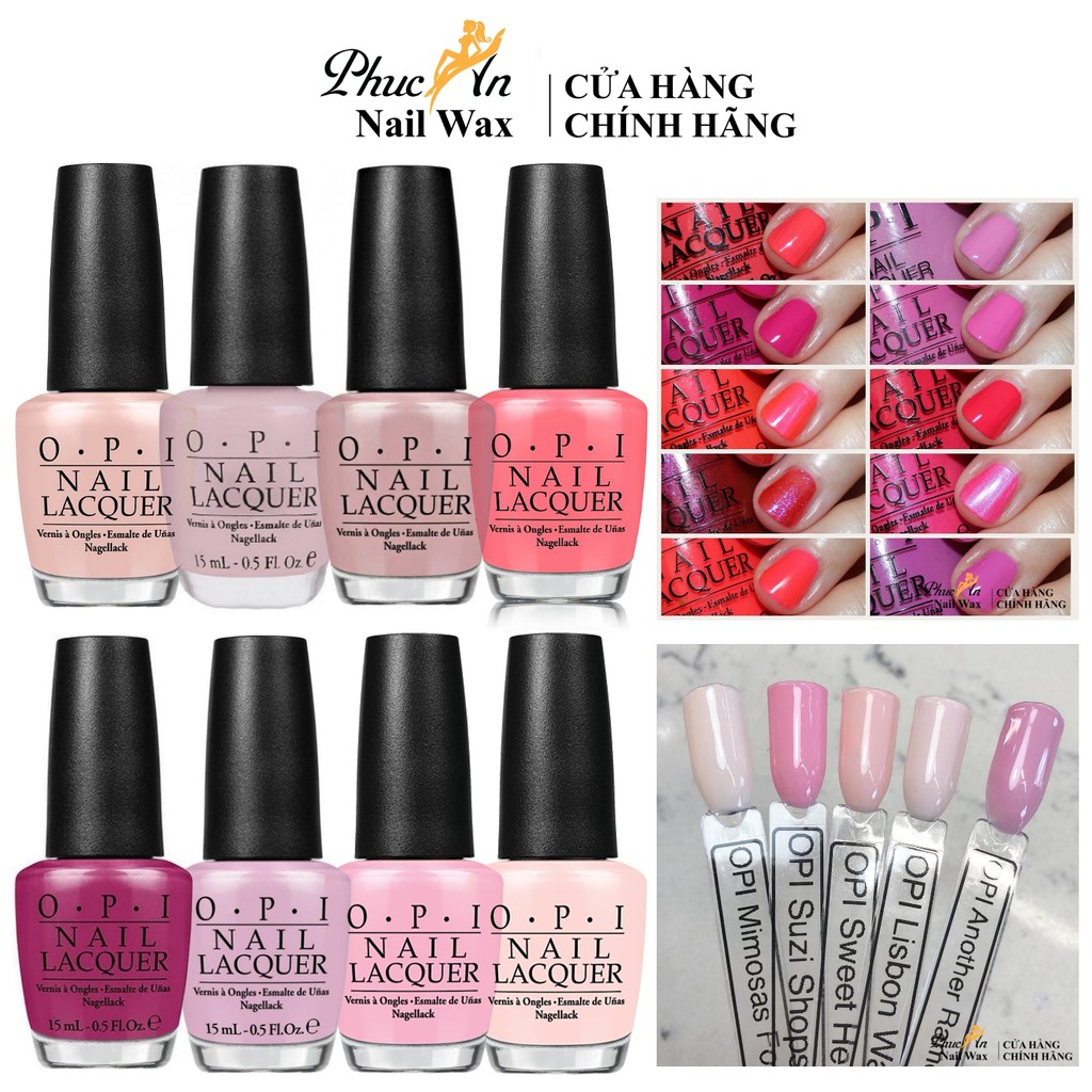 Sơn Móng Tay Opi BST Nhiều Màu Hồng Chính Hãng Mỹ USA Sơn Opi Nắp Đen , Phúc An Nail Wax