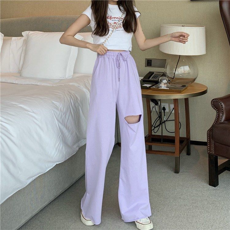 new high waist cacusal straight pants
